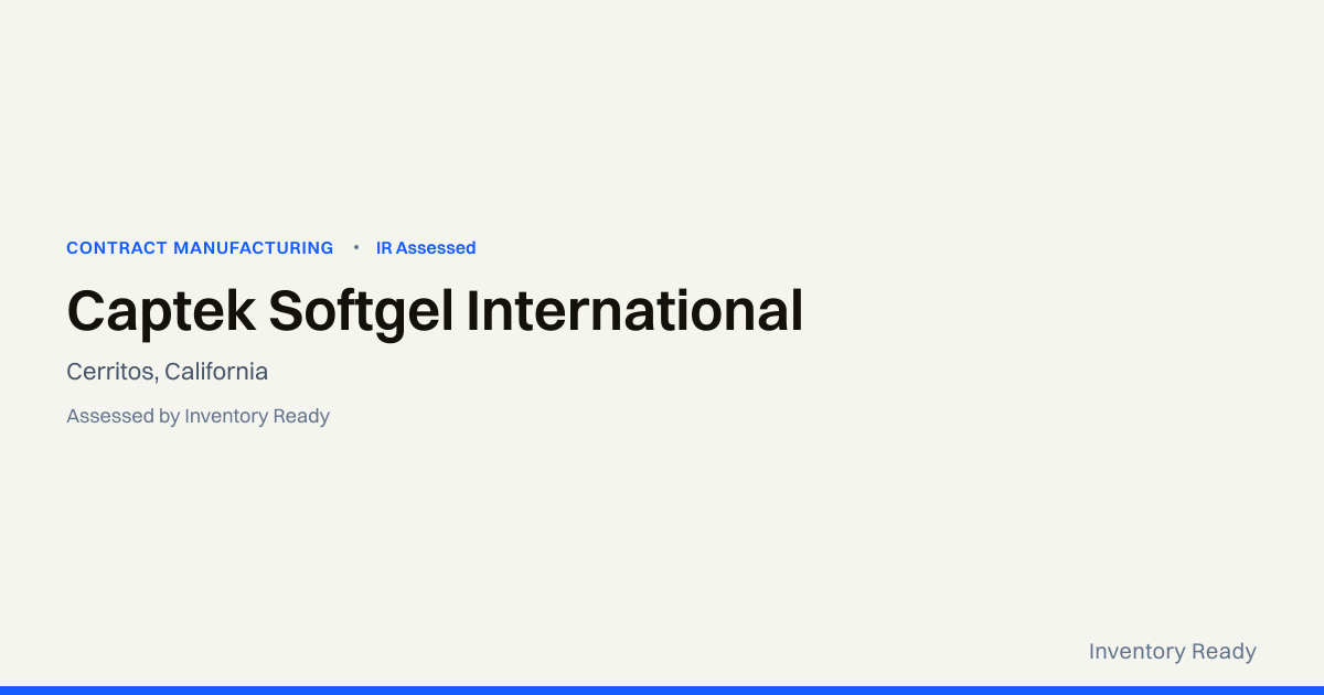 Captek Softgel International | Contract Manufacturing | Inventory Ready