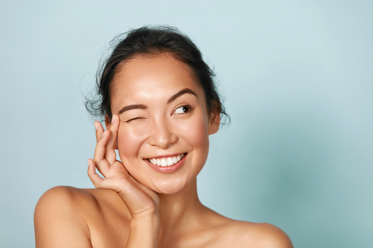 Woman with good skin health.