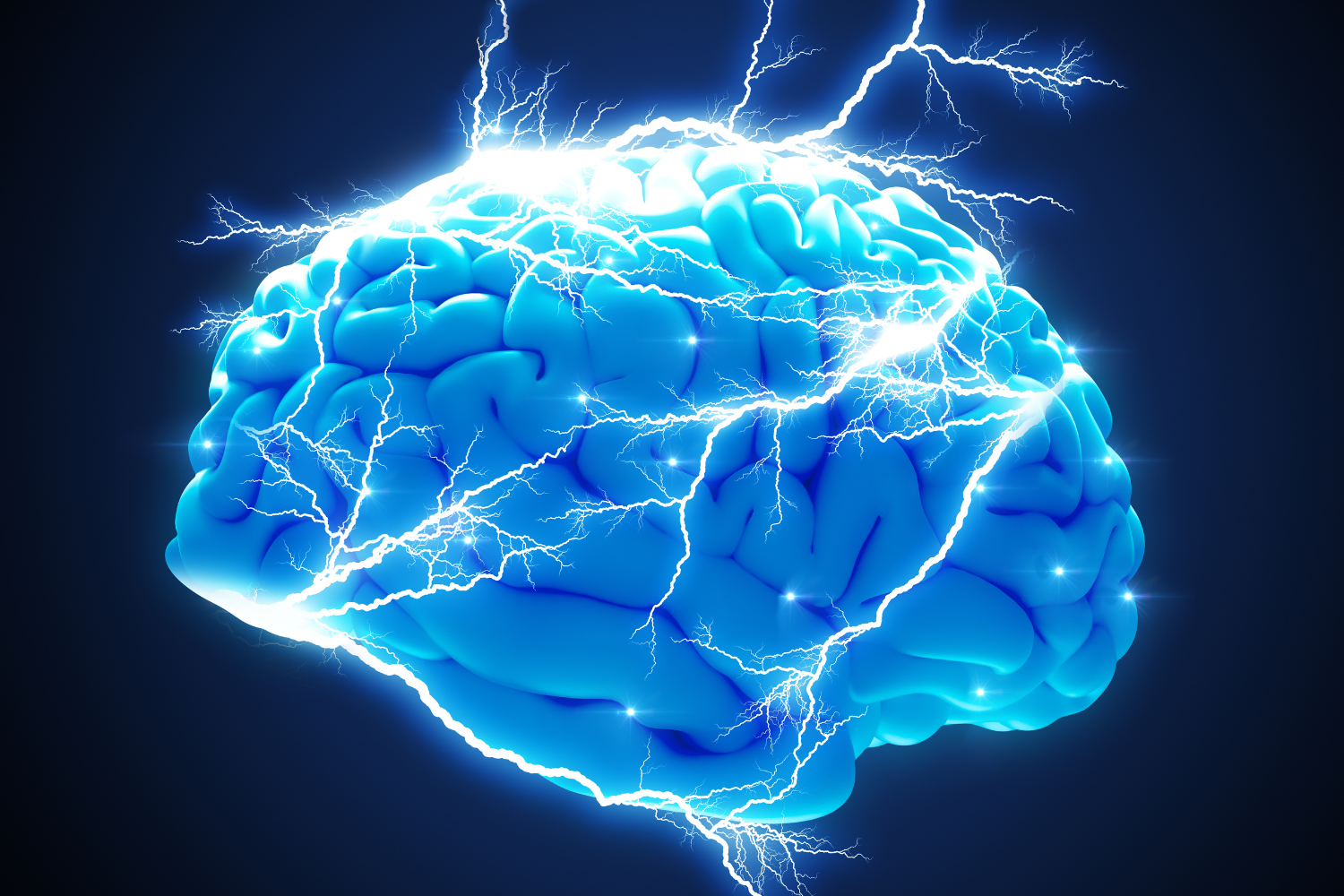 A glowing brain.