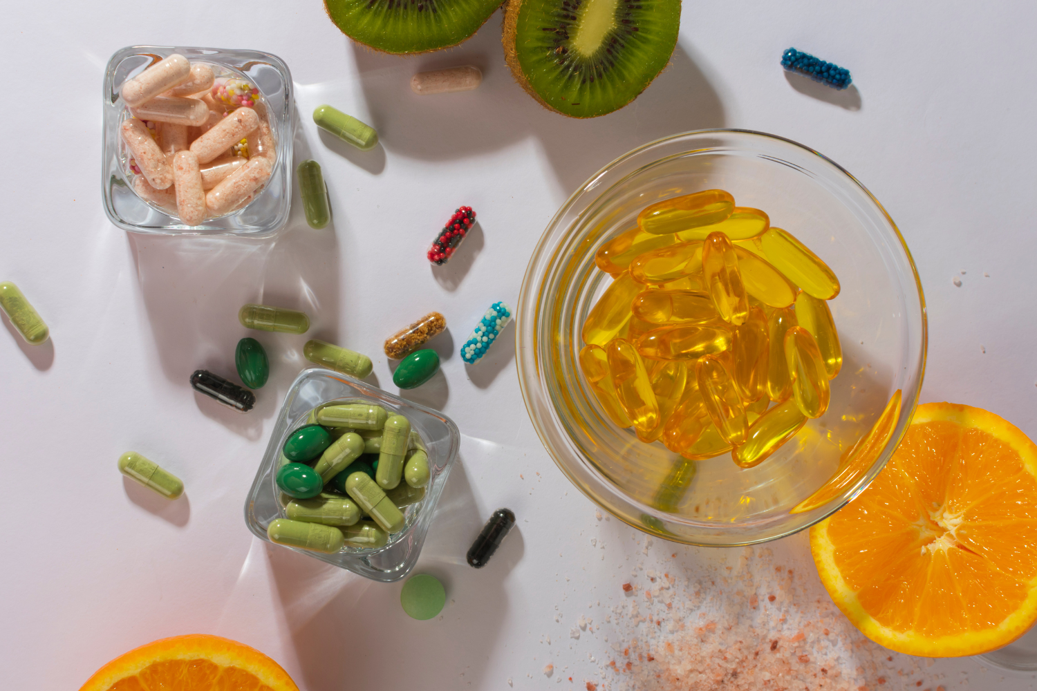 A variety of vegan supplements.