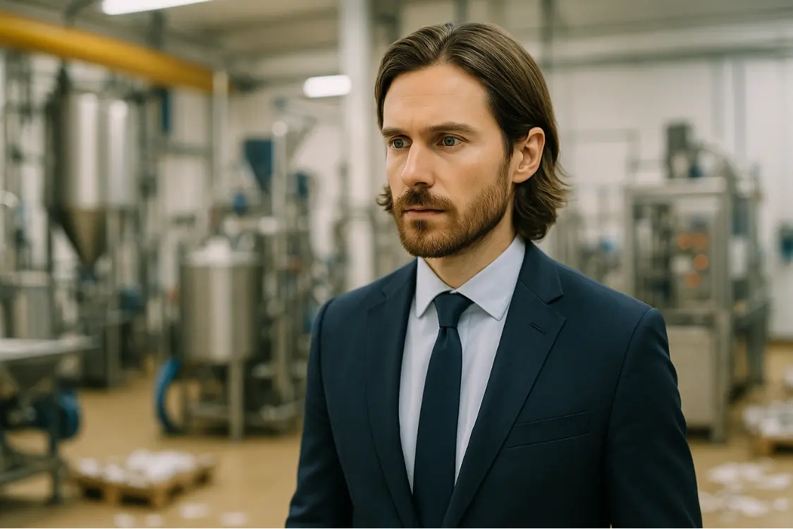 Brand representative overseeing supplement manufacturing facility audit
