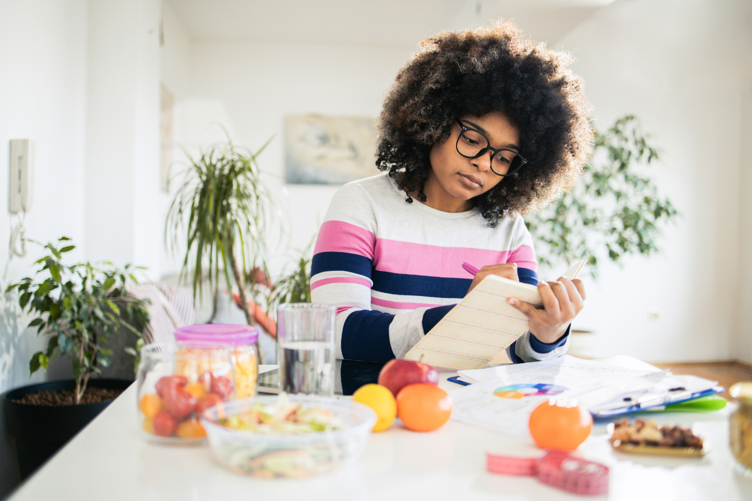 A product developer checking ingredients.