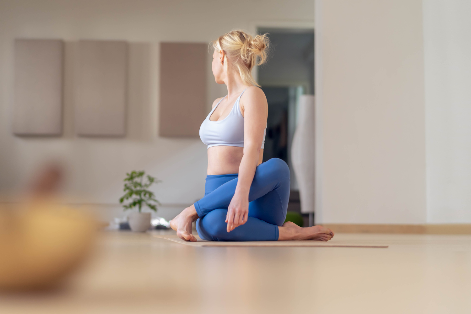 A wellness-conscious individuals doing yoga.