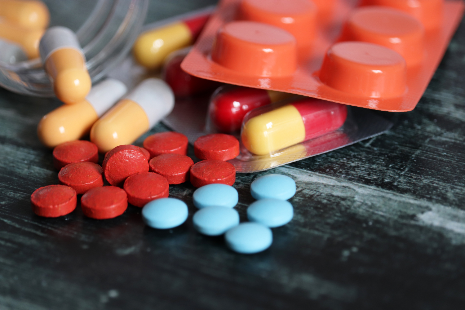 A variety of supplements, including capsules, softgels, and tablets.