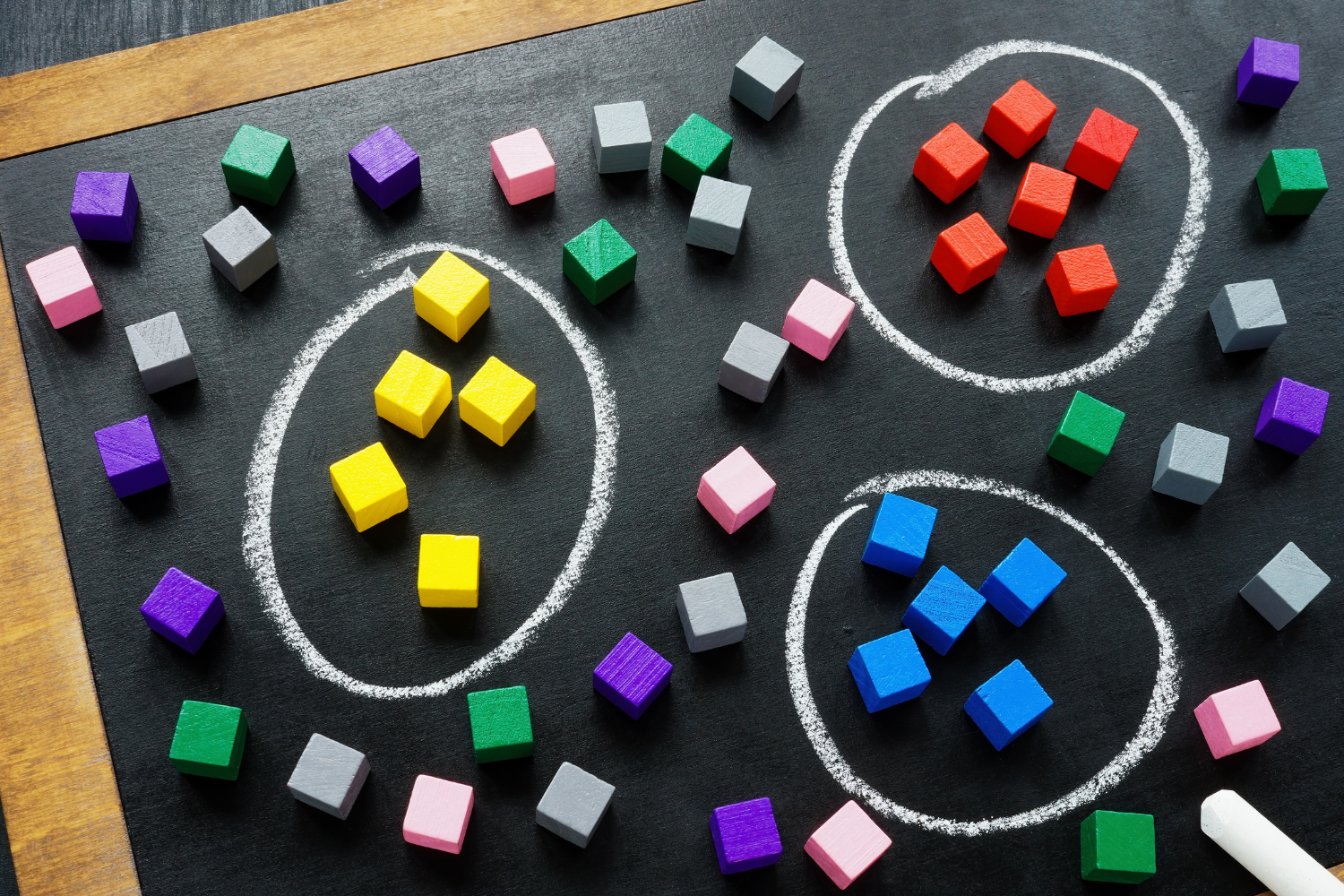 Segments placed together.