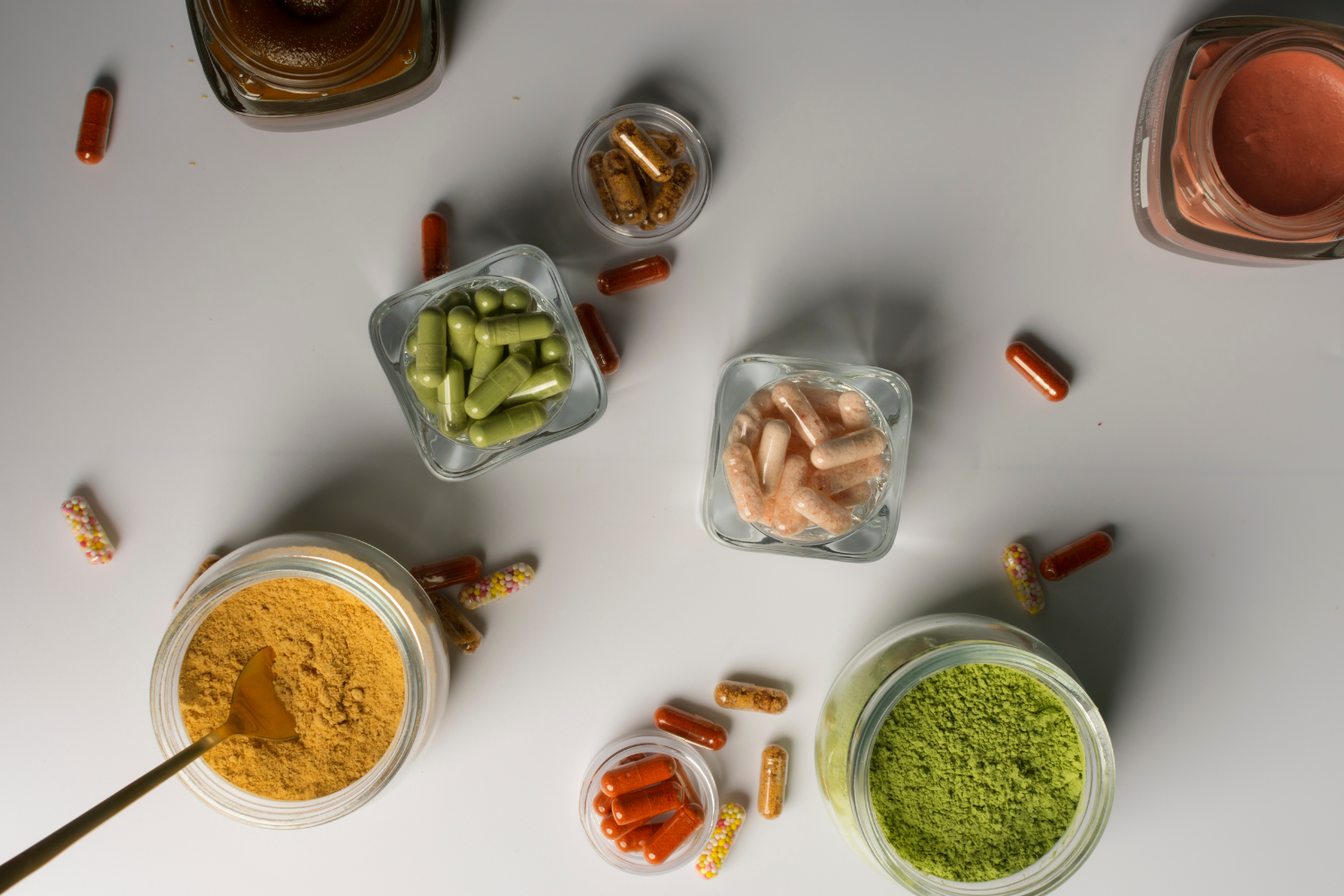 Different forms of supplements.