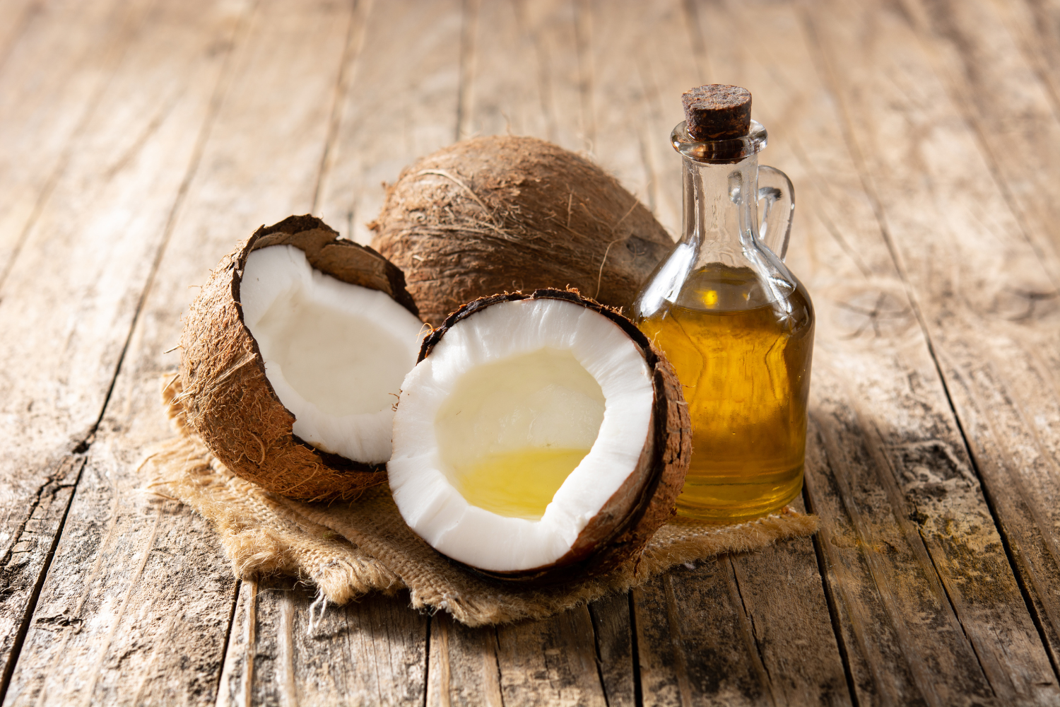 Coconut oil as a main ingredient for MCT oil.