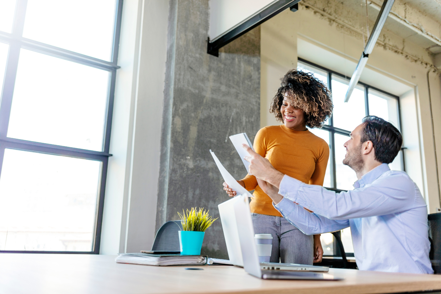 A business professional reviewing marketing guidelines.