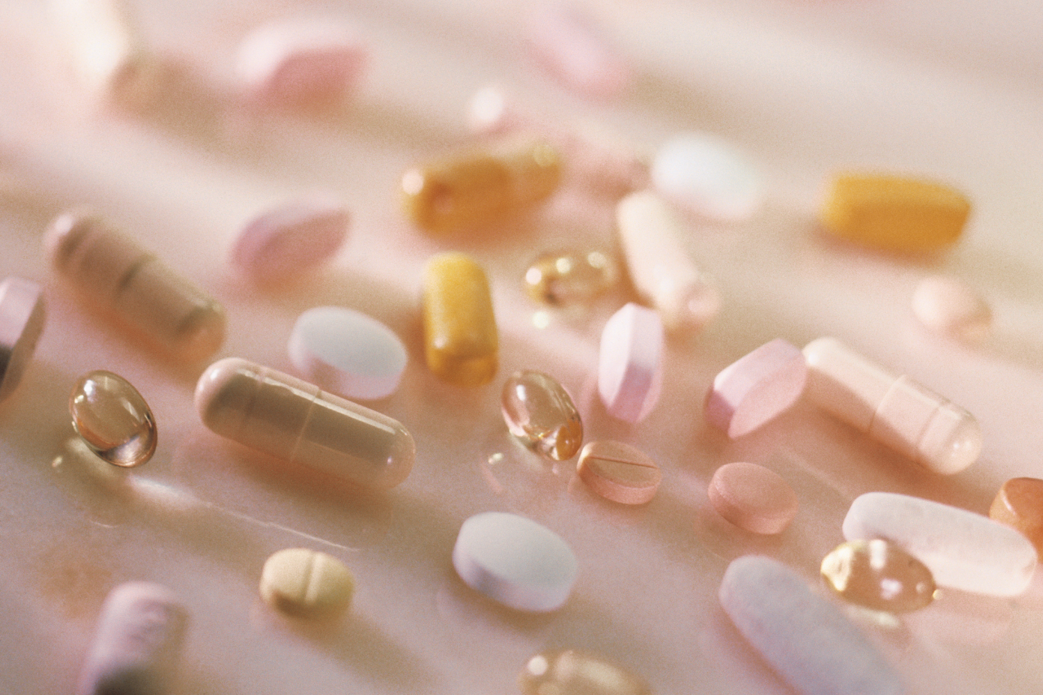 Various supplements on a table.