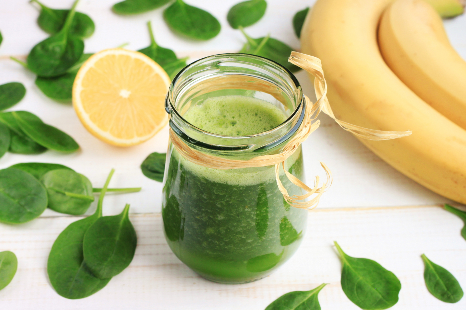 A green spinach shot.