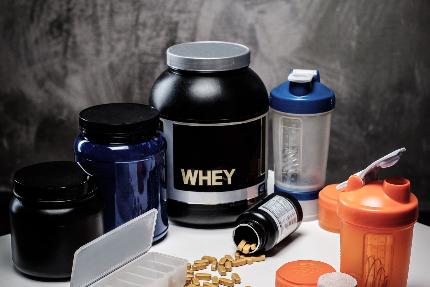 A selection of energy and performance supplements.
