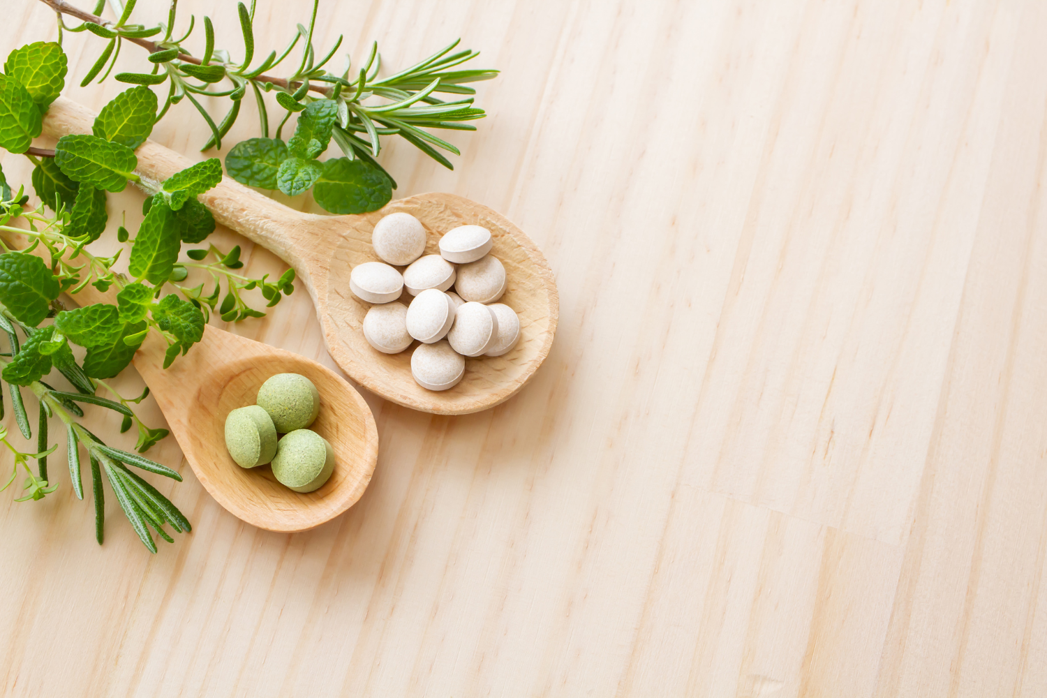 Organic supplements made from herbs.