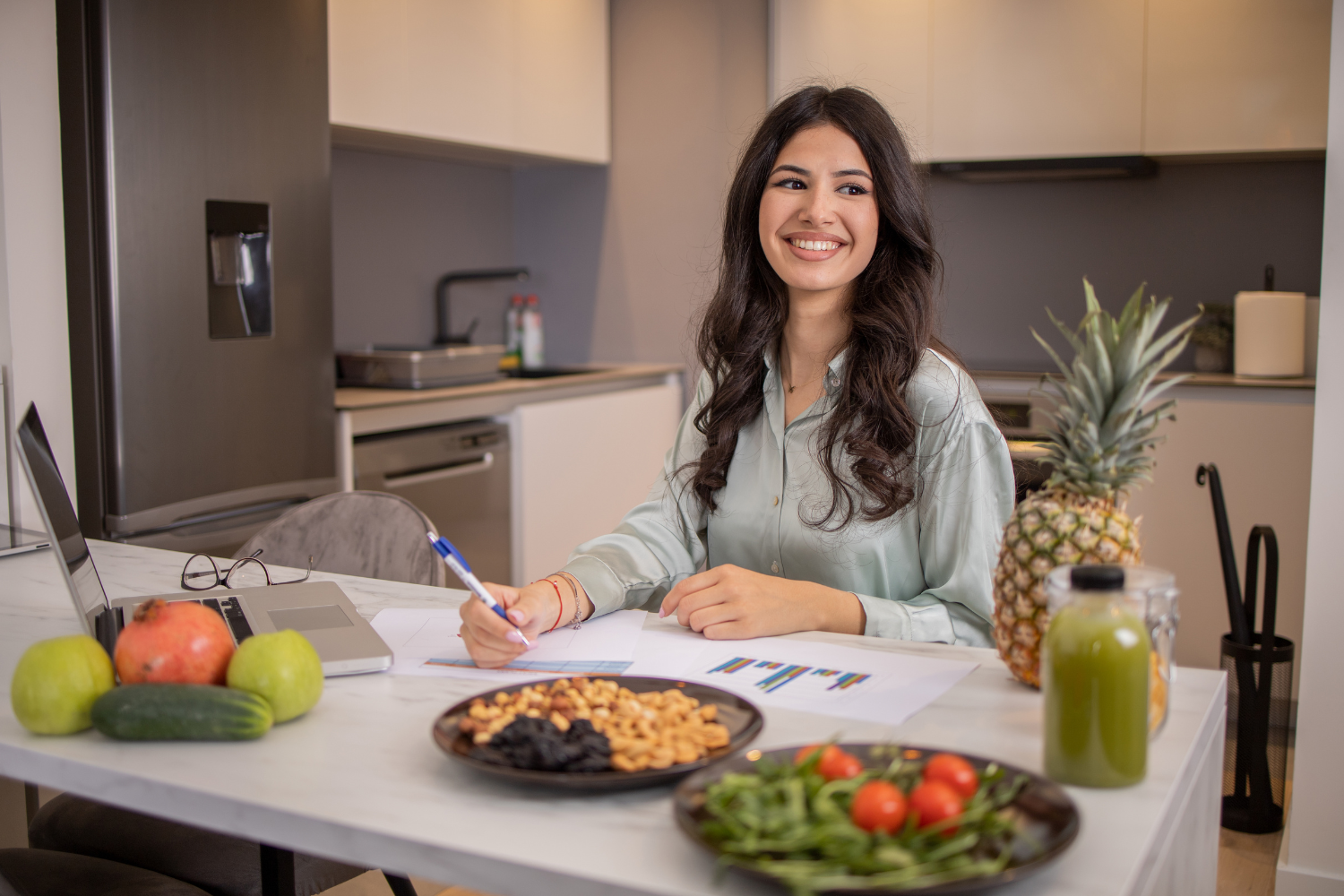 A nutritionist balancing different plant-based protein sources.