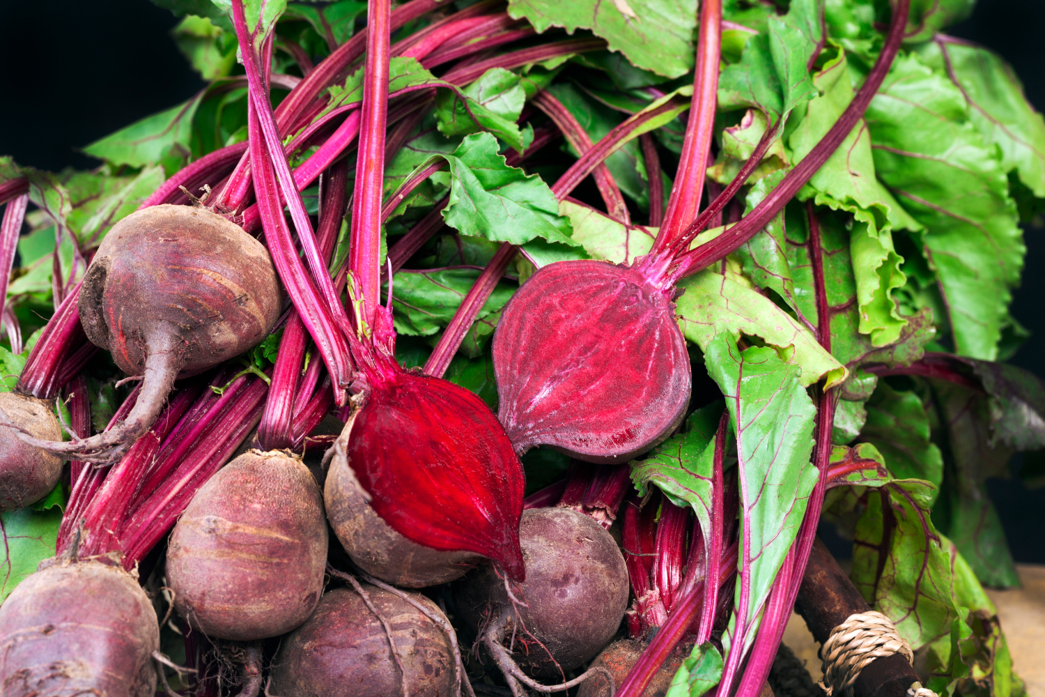 A bunch of beets as popular superfood.