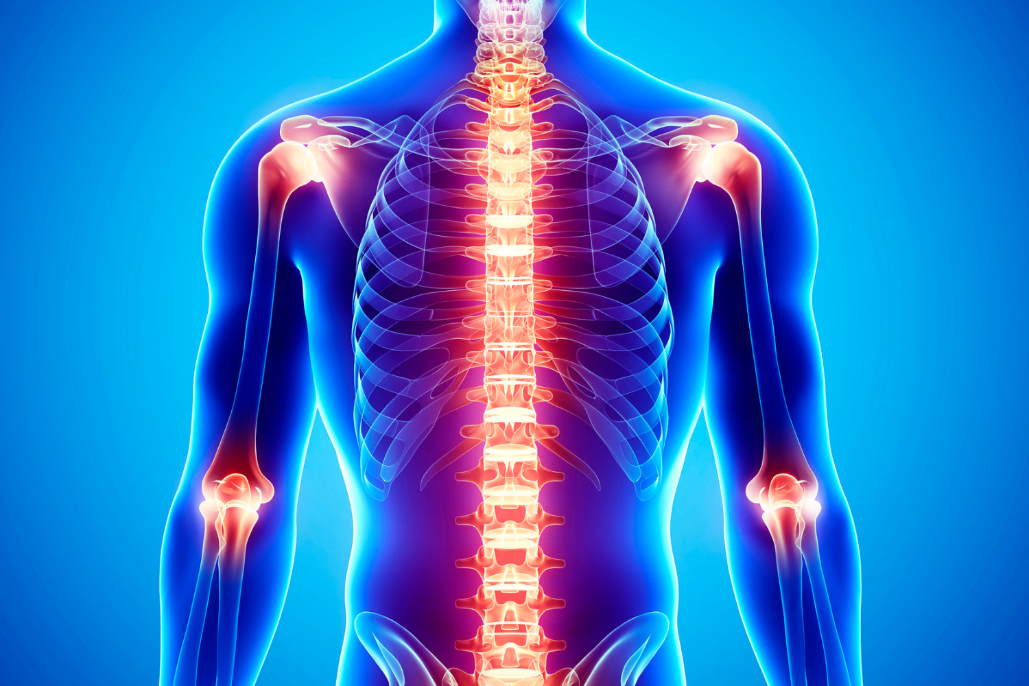Illustration showing inflammation in the human body.