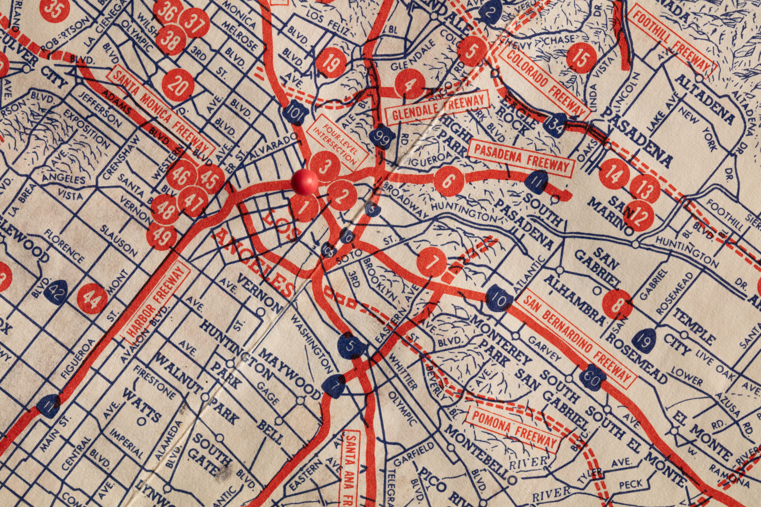 A map with pins highlighting new market opportunities.